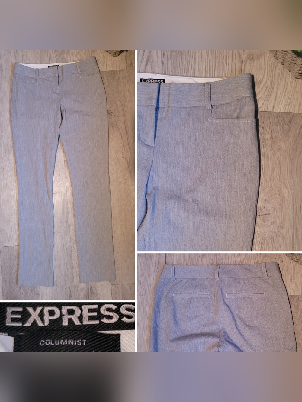 Express Columnist Low Rise Light Gray Trouser Slack Pants, Women's 00R